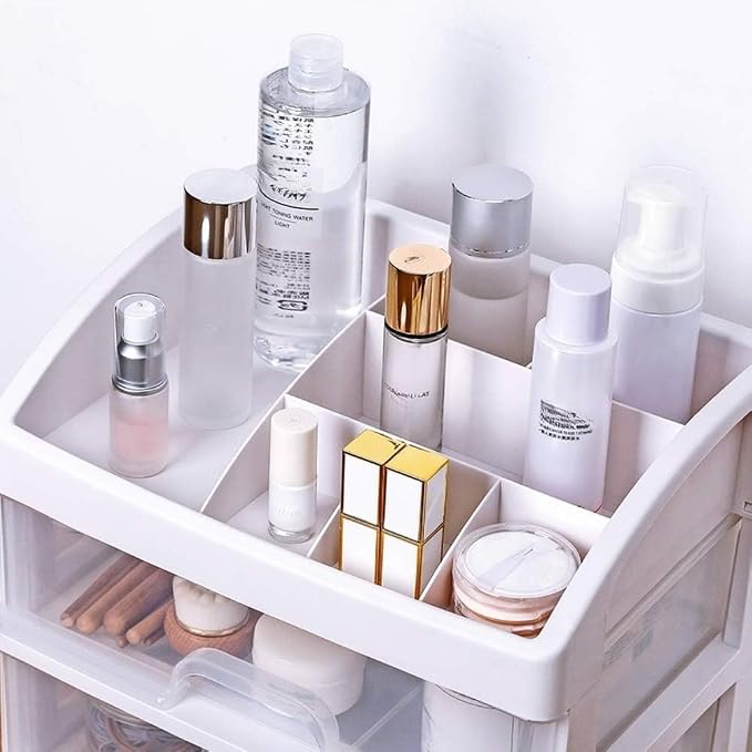 Simbuy Makeup Organizer with 3 Drawers, Bathroom Vanity Countertop Storage - Image 3