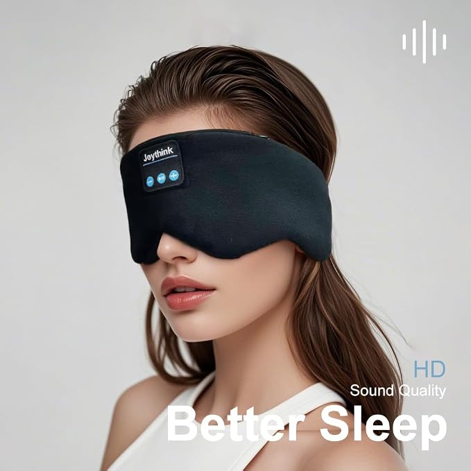 Joythink Weighted Eye Masks Bluetooth Sleep Mask Headphones Silk Wireless - Image 5