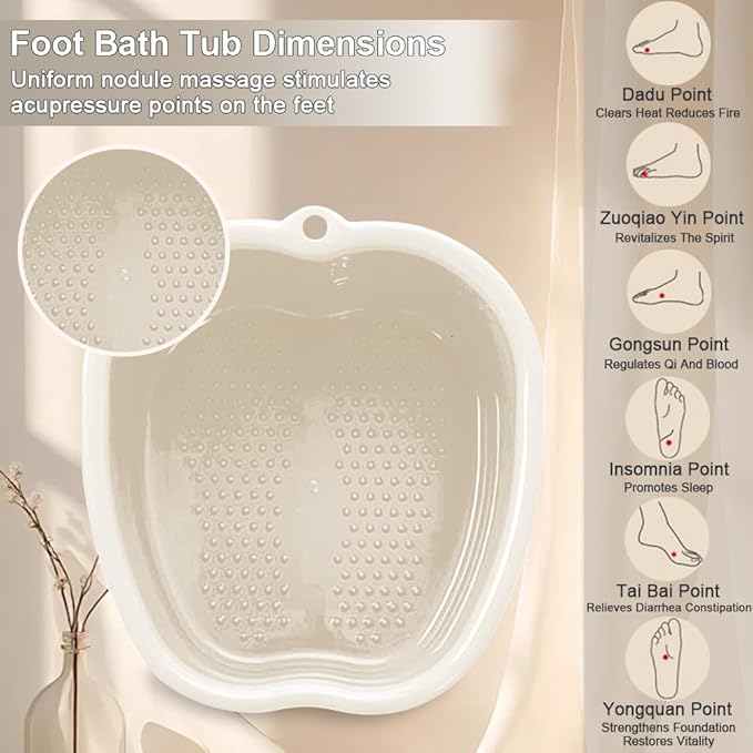 Foot Soaking Tub Large Size Foot Basin Sturdy Soaking Feet Bucket Massager Tub - Image 4