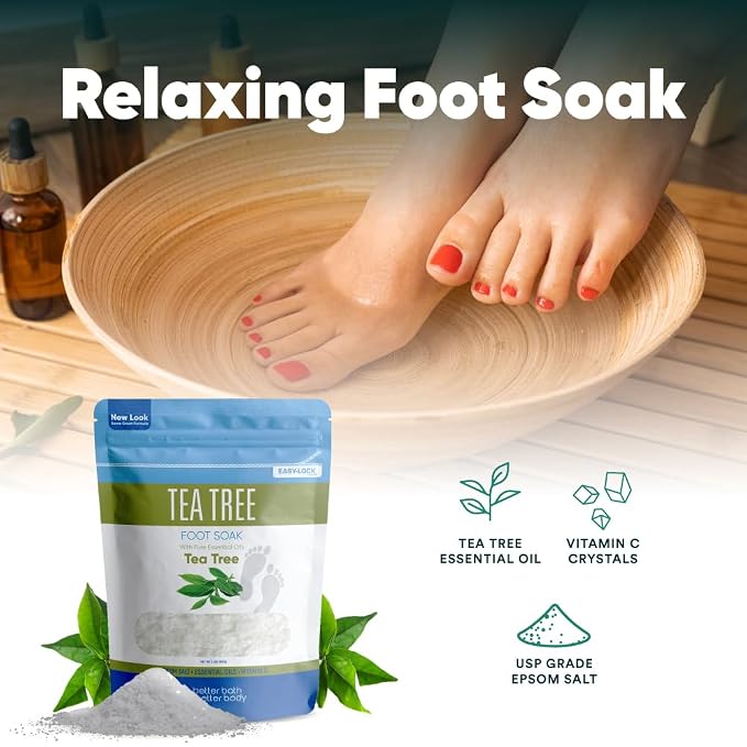 Tea Tree Foot Soak 32 Ounces USP Grade Epsom Salt - Image 6