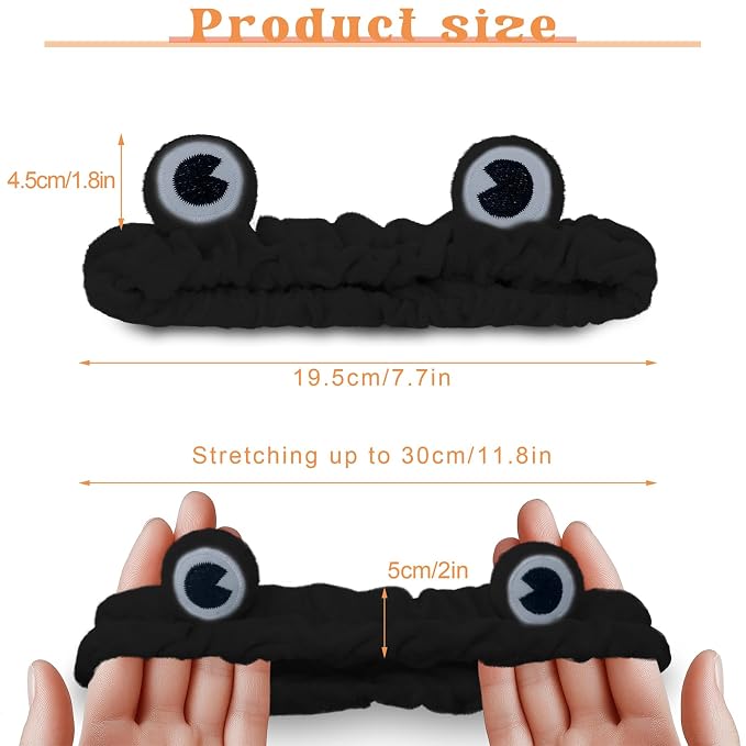 Jowmoy black Frog Eye Elastic Headband - Image 2