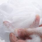 Bath Sponge Loofah Shower Pouf White Mesh Shower Puff Pack of 6 - Image 4