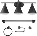 Globe Electric 52060 Tristan 5-Piece All-In-One Bathroom Set, Matte Black by GlobeElectric