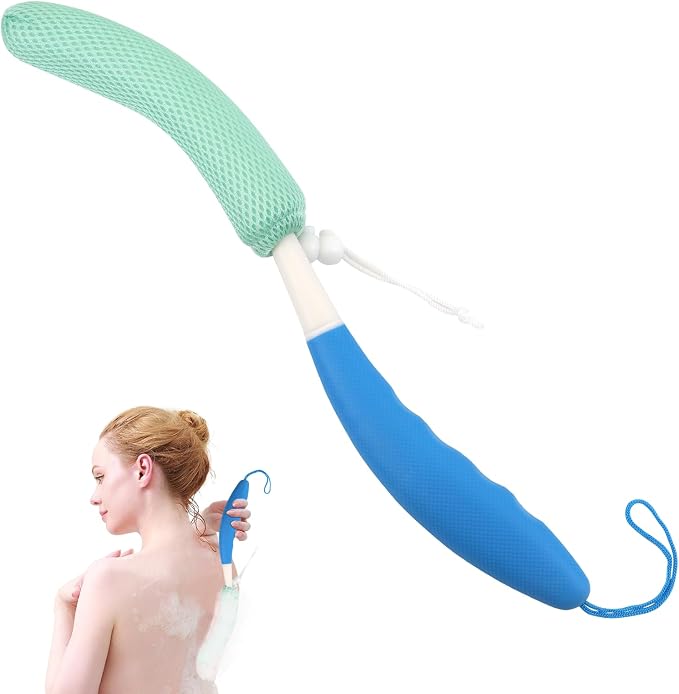 Back Scrubber for Shower，Mesh Sponge Body Shower Brush by KkaFFeHealth