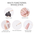 5PCS Orange Sticks for Nails Wooden Cuticle Pusher Sticks Manicure Pedicure - Image 6