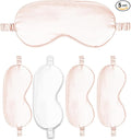 Sleep Masks 5PACK Silk Eyes Cover Satin Eye Mask Silky Blackout Soft Blindfold by WJingYiJia