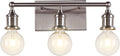 3-Light Vanity Light Fixture, Modern Brushed Nickel Wall Sconce Light Fixture by Eidonta