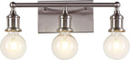 3-Light Vanity Light Fixture, Modern Brushed Nickel Wall Sconce Light Fixture by Eidonta