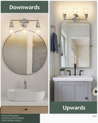 3-Light Vanity Light Fixture, Modern Brushed Nickel Wall Sconce Light Fixture - Image 5
