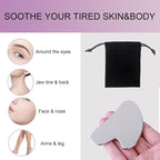 Stainless Steel Gua Sha Facial Tool Metal Silver Guasha - Image 3