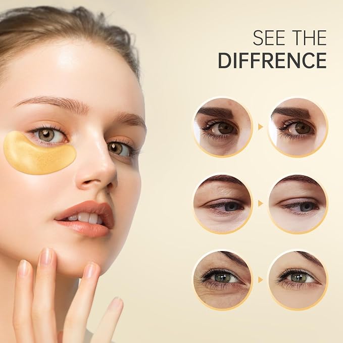 REDANHA 15 Pairs 24K Gold Under Eye Patches Face Masks Dark Circles Puffy Eye - Image 4