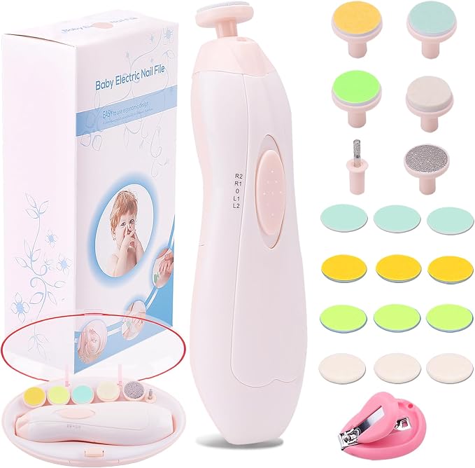 Baby Nail Trimmer Electric Nail File Baby Nail Clippers, 20 in 1 Safe Nail by Consevisen