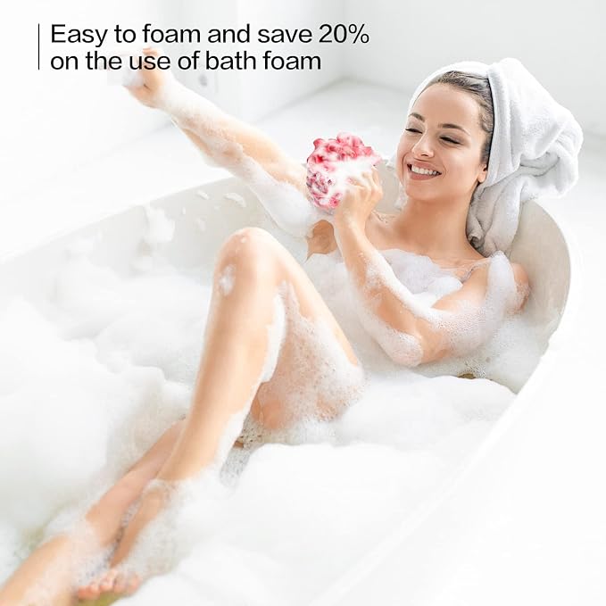 Fishent Shower Sponge Shower Loofah, Body Wash Loofah Sponge Body Scrubber - Image 2