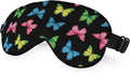 Rainbow Butterfly Sleep Mask Eye Mask Black Blue Pink Purple Butterfly Sleep by Unknown