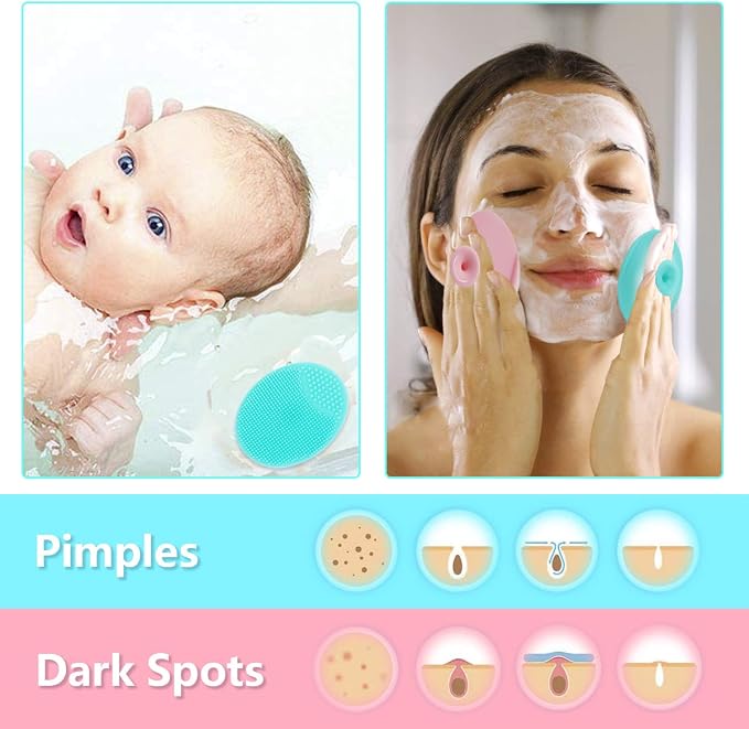 5PCS Silicone Scrubber Set, Lip Scrub Brush, Silicone Face Cleansing Brush - Image 6