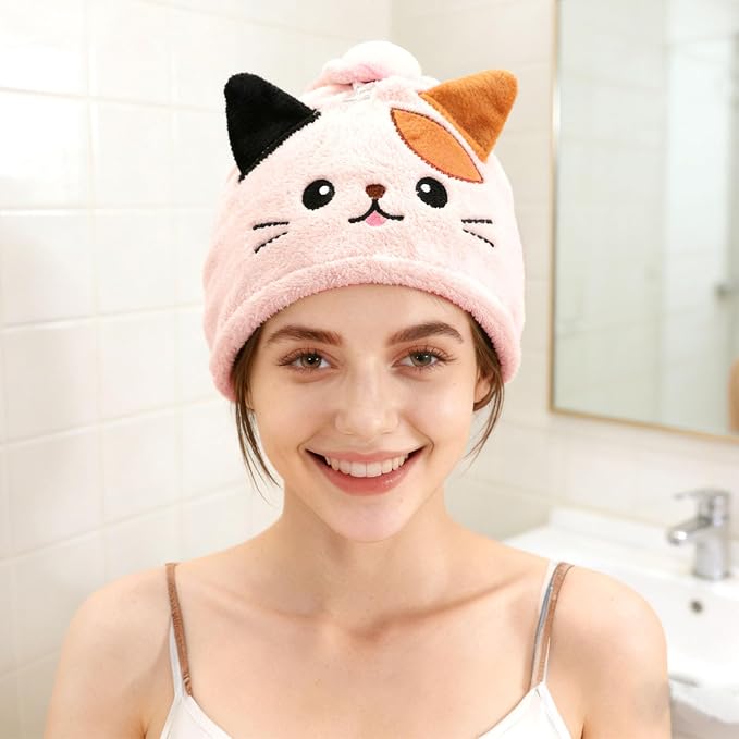 2Pack Microfiber Hair Towel Wrap - Image 9