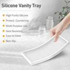 Bathroom Counter Tray, EG-SIPRO High-Grade Thickened Silicone Bathroom Vanity - Image 2
