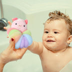 Nuenen 2 Pcs Bath Loofahs Kids Toddler Cute Cartoon Bath Sponges Loofah Pouf - Image 7