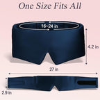 Silk Sleep Eye Mask for Side Sleeper Men Women, Eye Mask Sleeping 100% 22 Momme - Image 3