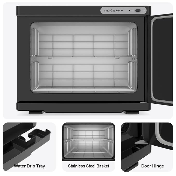 Towel Warmer Cabinet, 23L Large Hot Bath Towel Warmer Heating Use - Image 2