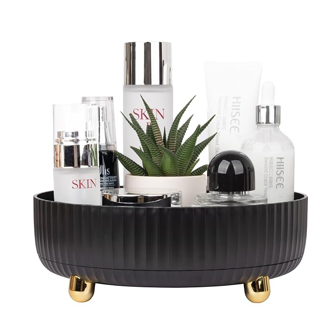 Anyoifax Makeup Perfume Organizer Tray 360 Degree Rotating Lazy Susan Skincare by Anyoifax