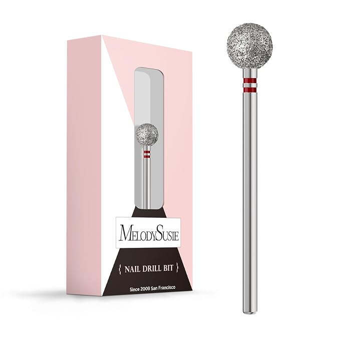 MelodySusie 7mm Ball Shape Cuticle Clean Nail Drill Bit 3/32'', Professional by MelodySusie