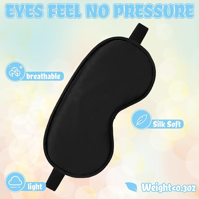 Sintege 4 Pcs Silk Eye Mask for Sleeping Kids Soft Eye Cover - Image 3