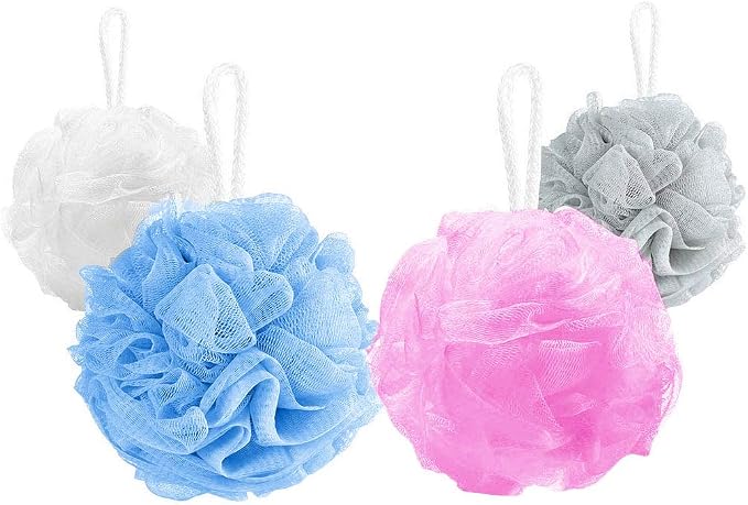 10 Pack of Bath Loofah Shower, Small Size Sponge Pouf Body Scrubber Exfoliator - Image 5