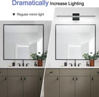 Black Vanity Light Fixture 24 Inch Bathroom Lamps Over Mirror 14W Modern Bath - Image 6