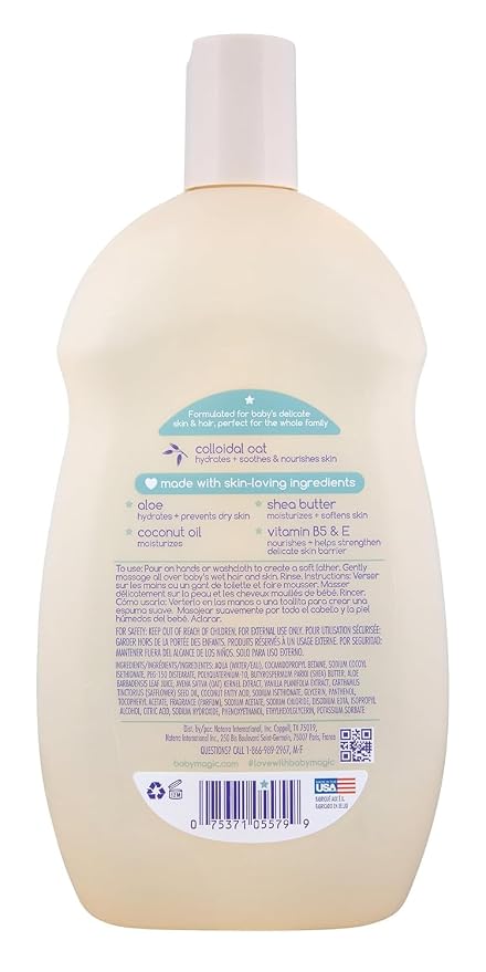 Baby Magic Soothing Hair & Body Wash, Vanilla & Oat, Soothes and Cleanses - Image 4