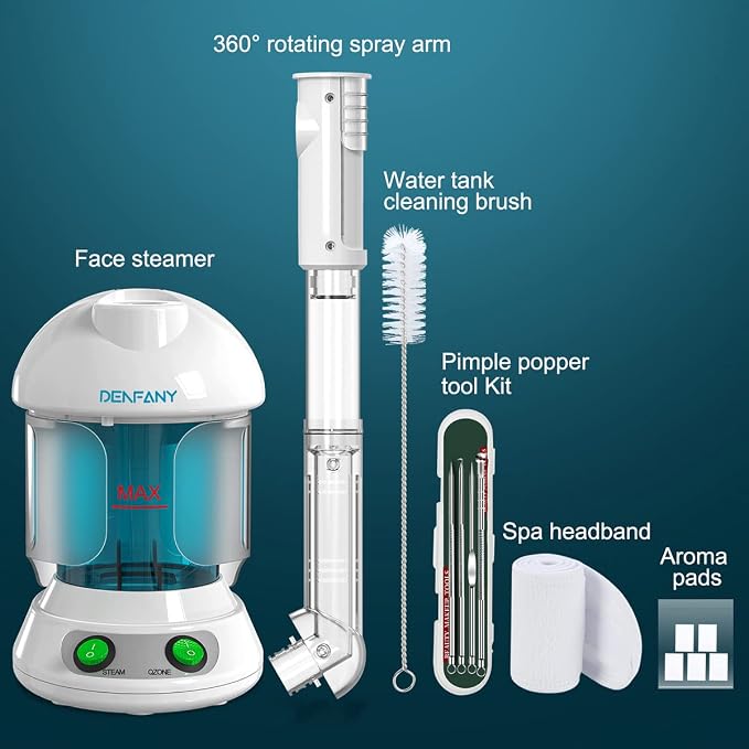 Facial Steamer - DENFANY Nano Ionic Face Steamer - Portable Facial Steamer - Image 4
