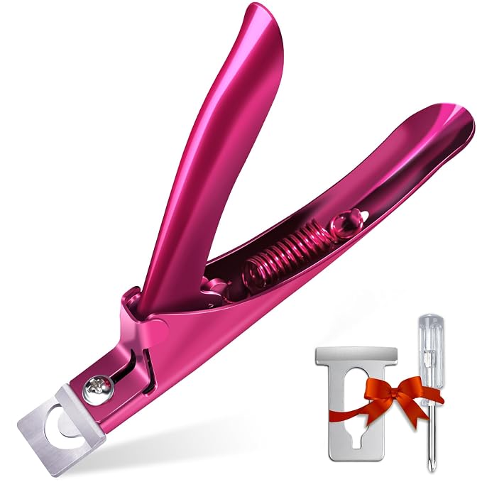 Elegant Violet Red Premium Adjustable Stainless Steel Artificial Acrylic Fake by GA%26EN