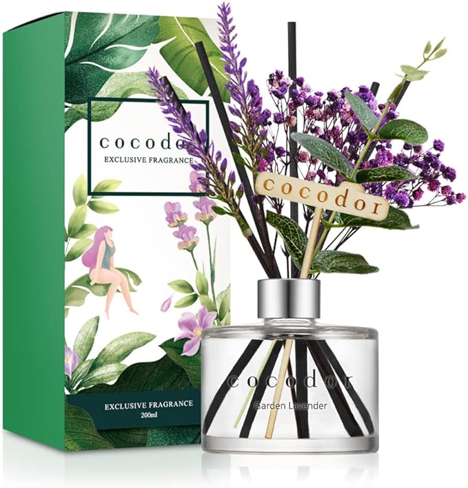 COCODOR Lavender Reed Diffuser/Garden Lavender / 6.7oz / 1 Pack/Home Decor & by COCODOR