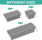 WOWBOX 6 Pack Clear Drawer Organizer Set, Acrylic Drawer Storage Trays - Image 2