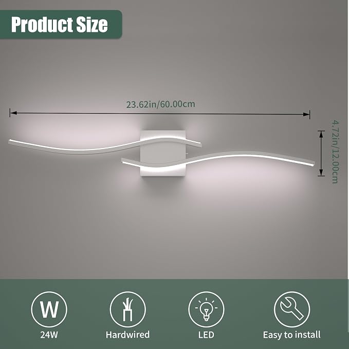 Espird 23inch Led Bathroom Vanity Light Bar, Brushed Nickel 5CCT Dimmable - Image 6