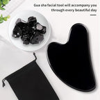 Gua Sha Facial Tools, Natural Obsidian Guasha Tool - Image 6