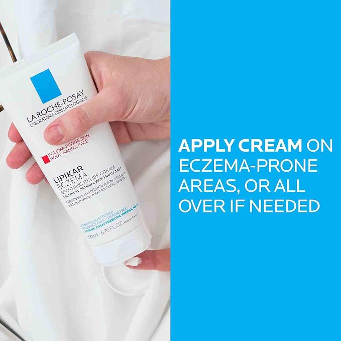 La Roche-Posay Lipikar Soothing Relief Eczema Cream, Face and Body Lotion - Image 8