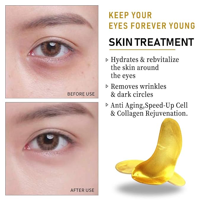 Vandarllin24K Gold Powder Gel Collagen Eye Masks Sheet Patch, Remove Bags - Image 5