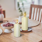 Set of 20 Ivory Pillar Candles, Dripless and Smokeless Dinner Candle, 2x4” - Image 7