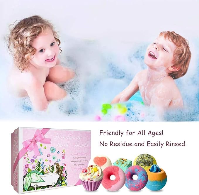 STNTUS INNOVATIONS Bath Bombs, 7 Natural Bath Bomb Gift Set, Handmade Bubble - Image 5