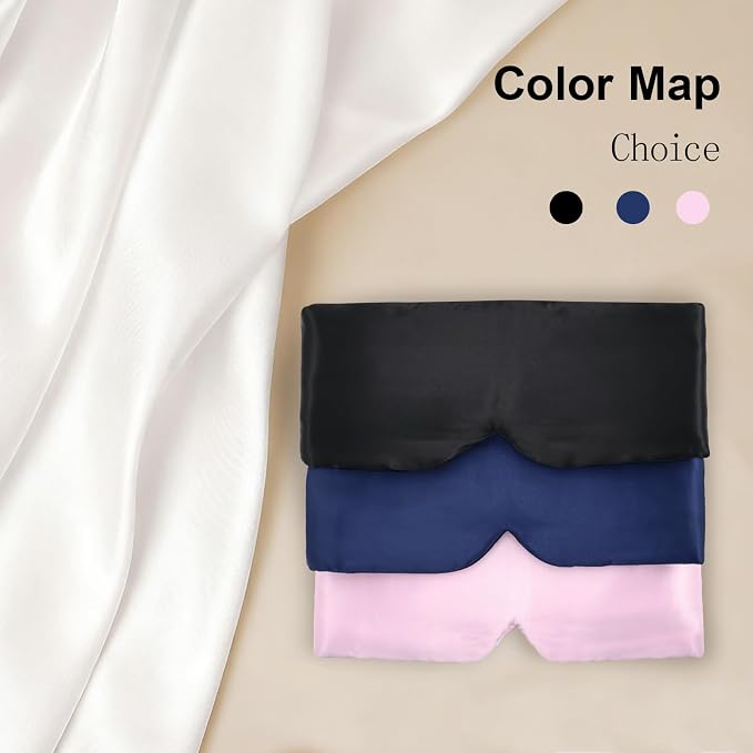 100% Mulberry Silk Sleep Mask for Women & Men Beauty Sleep, Adjustable - Image 7