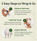 Hair Towel Wrap for Women, Bamboo Made for Advanced Absorption & Fast Drying - Image 5