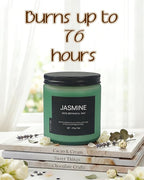 Jasmine Home Scented Candles, 13oz Organic Soy Wax, 76-Hour Clean Burning - Image 3