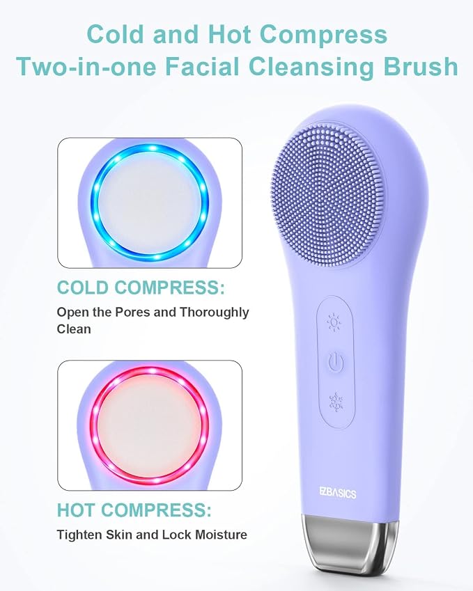 EZBASICS Facial Cleansing Brush face Scrubber Waterproof Face Scrub Brush - Image 4