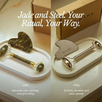 BARE BOTANICS Jade Gua Sha & Face Roller Set | Authentic Jade Facial Tools - Image 4