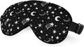 Starry Sky Moon Silk Eye Mask Sleep Mask Night Polka Dots Mystical White Black by Unknown