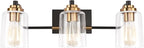 SOLFART Bathroom Light Fixtures 3-Light Vintage Bathroom Vanity Light Over by SOLFART