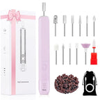 Professional Manicure Pedicure Kit -360° Light, Rechargeable Electric Nail Drill by Hoxida