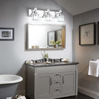 PRESDE 3-Light Crystal Bathroom Vanity Light, Chrom ModernBathroom Lights - Image 3