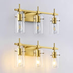 SOLFART Gold 3 Lights Bathroom Light Fixtures - Image 2